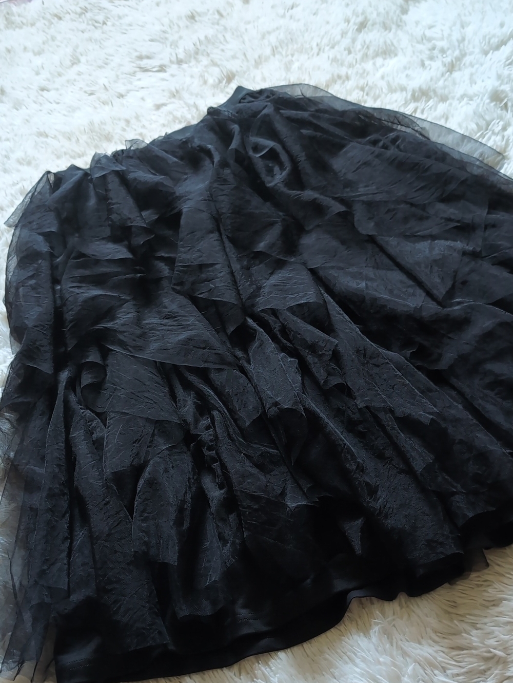 Blackmilk The Black Pirouette Layered Tulle Kawaii Goth Midi Skirt Small - Picture 8 of 13